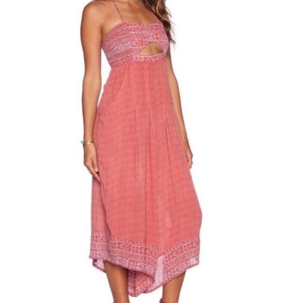 Free People Crystal Bay Sanur Bali Wide Leg Tie Halter Romper